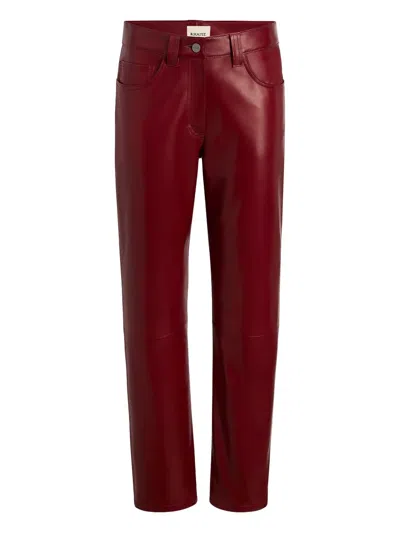 KHAITE CALLUM POCKET LAMBSKIN TROUSERS