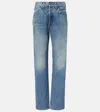 Khaite Abigail High-waisted Straight Leg Jeans In Blue