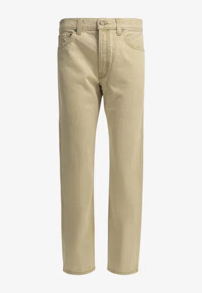 Khaite Callum Straight-leg Jeans In Nude
