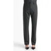Khaite Callum Tapered Wool Pants In Gray