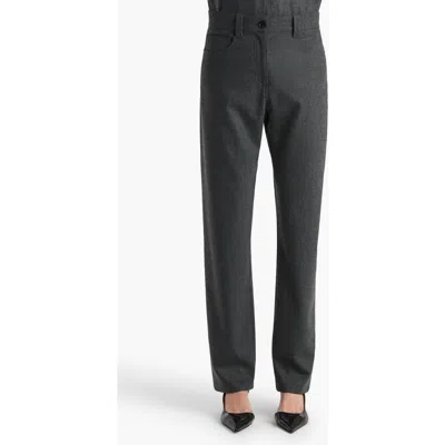 Khaite Callum Tapered Wool Pants In Gray