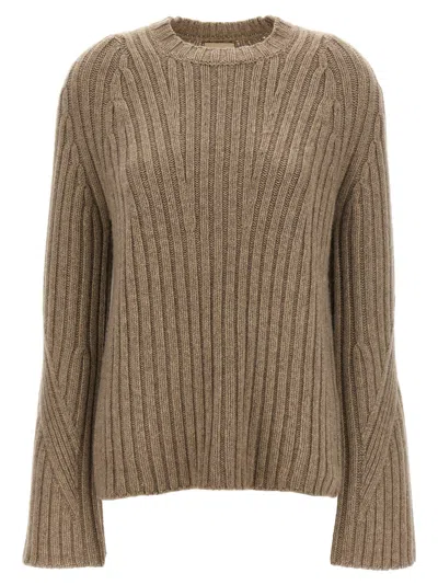 KHAITE CALVIN SWEATER, CARDIGANS BEIGE