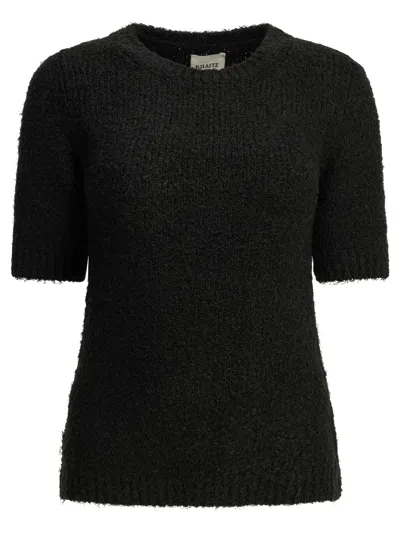 Khaite "cam" Crew Neck Sweater In Black