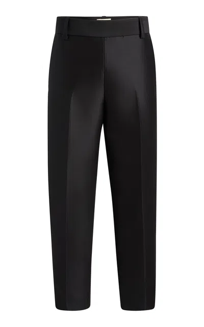 Khaite Cam Wool-silk Pants In Black