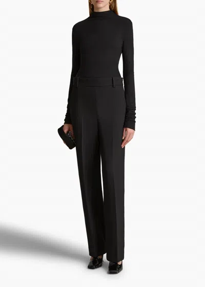 Khaite Corben High Rise Straight Jeans In Black