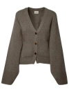 Khaite Scarlet Cashmere-blend Cardigan In Grey