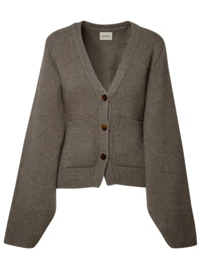 KHAITE KHAITE CAMEL CASHMERE ICON CARDIGAN