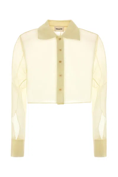 Khaite Yellow Organza Jasen Shirt