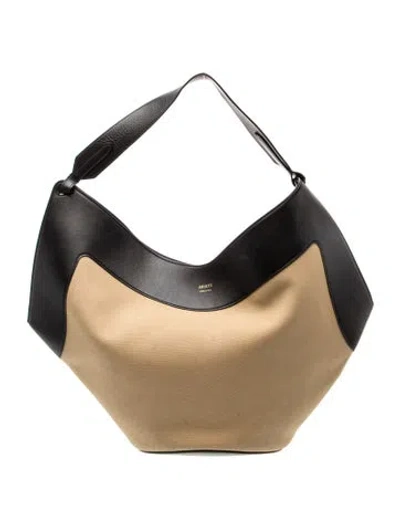Pre-owned Khaite Canvas Hobo In Neutrals