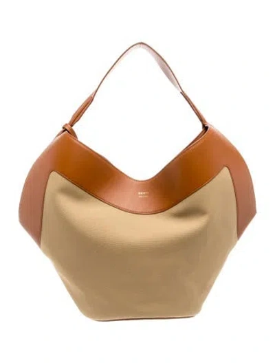 Pre-owned Khaite Canvas Lotus Medium In Neutrals