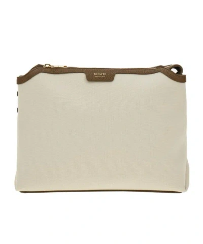 Khaite Canvas Medium Shoulder Bag In Nude