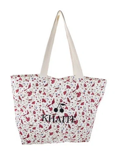 Pre-owned Khaite Canvas Tote In Neutral