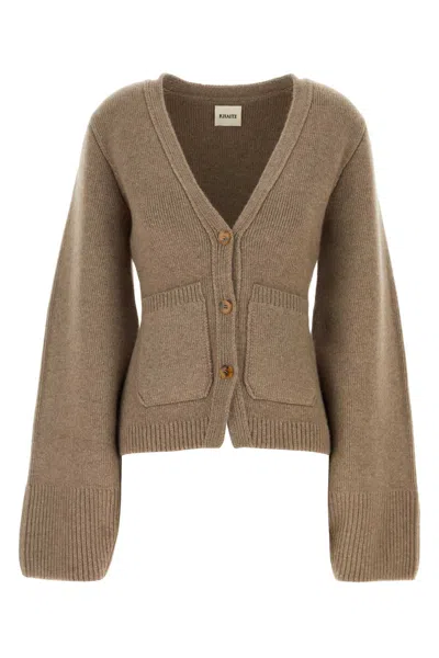 Khaite Cappuccino Cashmere Scarlet Cardigan In Blue