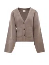 Khaite The Scarlet Cardigan In Brown