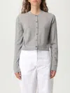 Khaite Brieta Cardigan In Silver