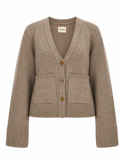 Khaite Cardigan "scarlet" In Brown