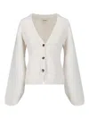 Khaite Scarlet Cashmere Cardigan In White