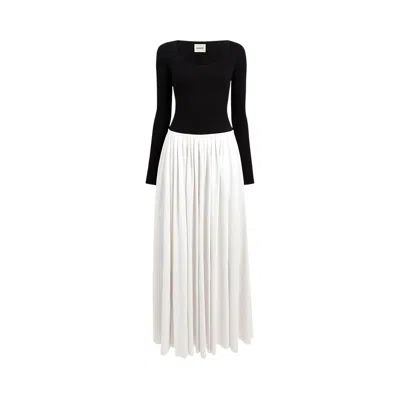 Pre-owned Khaite Carlotta Dress 'black/white' | Women's Size M