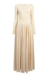 Khaite Carlotta Gathered Silk-jersey Maxi Dress