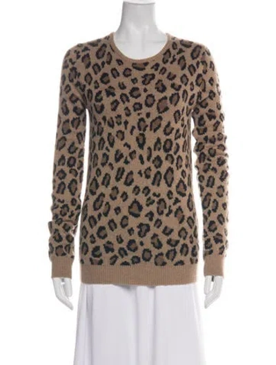 Pre-owned Khaite Cashmere Animal Print Sweater In Neutrals