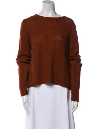 Pre-owned Khaite Cashmere Bateau Neckline Sweater In Brown