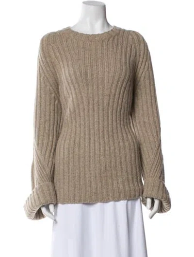 Pre-owned Khaite Cashmere Bateau Neckline Sweater In Gray