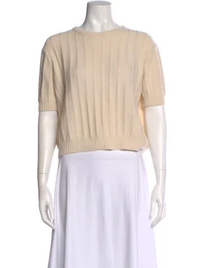 Pre-owned Khaite Cashmere Bateau Neckline Sweater In Neutral