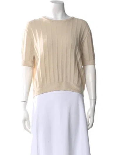 Pre-owned Khaite Cashmere Bateau Neckline Sweater In Neutral