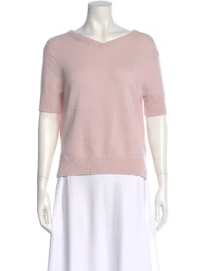 Pre-owned Khaite Cashmere Bateau Neckline Sweater In Pink