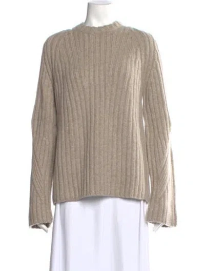 Pre-owned Khaite Cashmere Bateau Neckline Sweater W/ Tags In Neutral