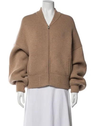 Pre-owned Khaite Cashmere Bomber Jacket In Neutrals