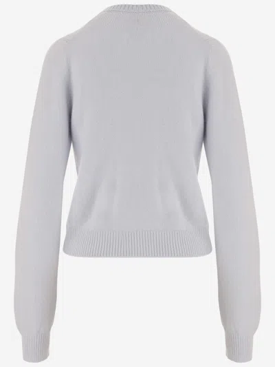 Khaite Cashmere Cardigan In Blue