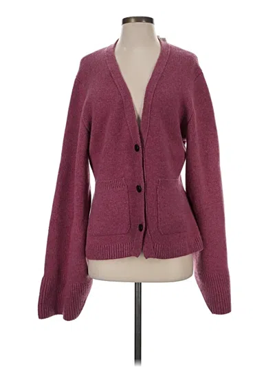 Khaite Cashmere Cardigan Sweater In Burgundy