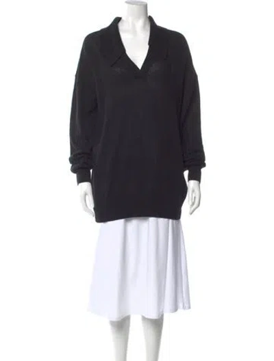 Pre-owned Khaite Cashmere Cowl Neck Sweater In Black
