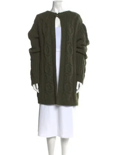 Pre-owned Khaite Cashmere Cowl Neck Sweater In Green