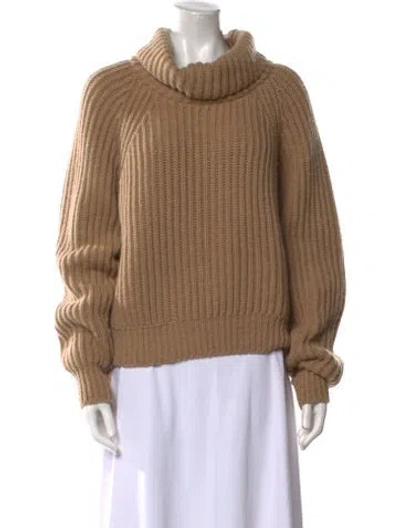 Pre-owned Khaite Cashmere Cowl Neck Sweater In Neutral