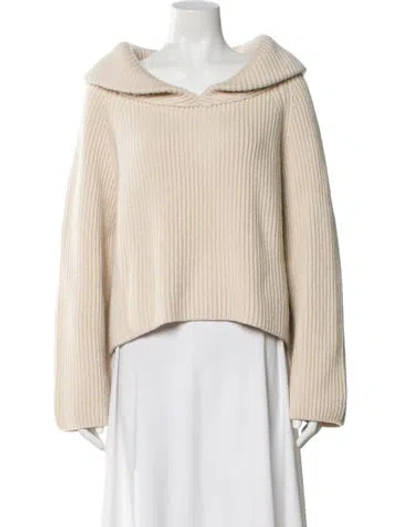 Pre-owned Khaite Cashmere Cowl Neck Sweater In Neutral