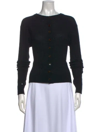 Pre-owned Khaite Cashmere Crew Neck Blouse In Black