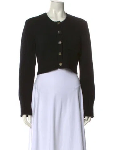 Pre-owned Khaite Cashmere Crew Neck Sweater In Black