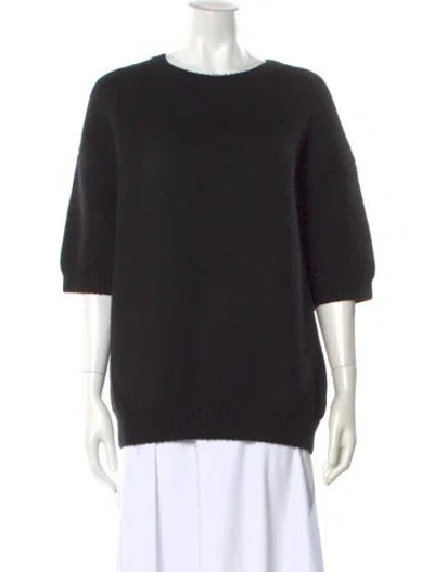Pre-owned Khaite Cashmere Crew Neck Sweater In Black