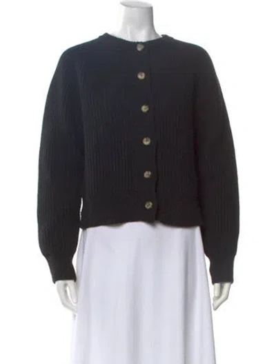 Pre-owned Khaite Cashmere Crew Neck Sweater In Black