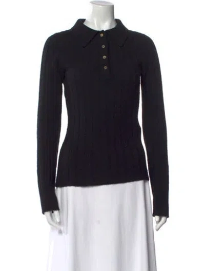 Pre-owned Khaite Cashmere Crew Neck Sweater In Black