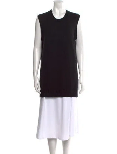 Pre-owned Khaite Cashmere Crew Neck Sweater In Black