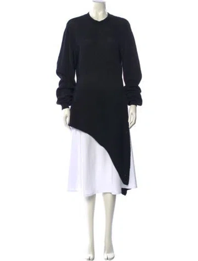 Pre-owned Khaite Cashmere Crew Neck Sweater In Black