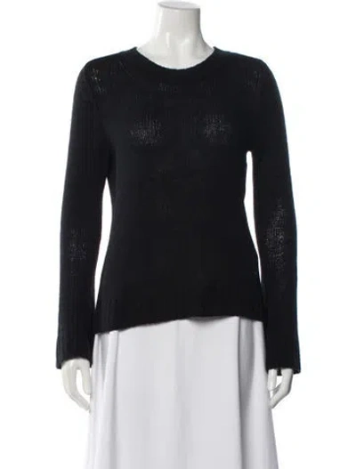 Pre-owned Khaite Cashmere Crew Neck Sweater In Black