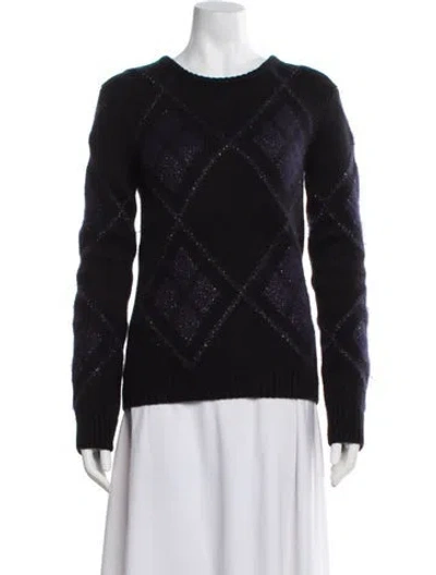 Pre-owned Khaite Cashmere Crew Neck Sweater In Black