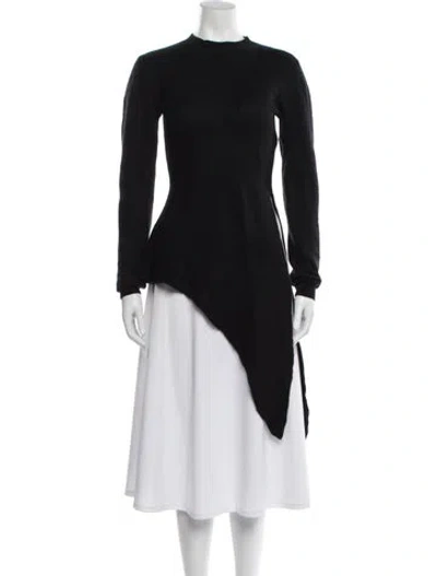 Pre-owned Khaite Cashmere Crew Neck Sweater In Black