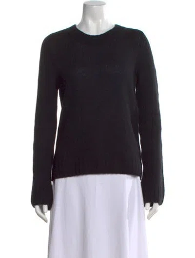 Pre-owned Khaite Cashmere Crew Neck Sweater In Black