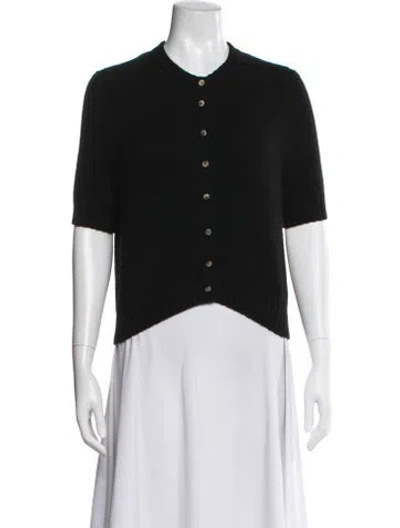 Pre-owned Khaite Cashmere Crew Neck Sweater In Black