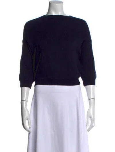 Pre-owned Khaite Cashmere Crew Neck Sweater In Black